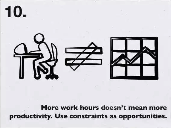 10. use constraints as opportunities.