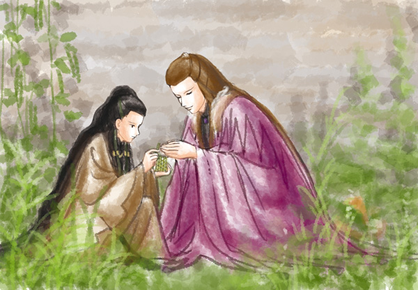 贴张图,缎君衡和质辛捉蝈蝈