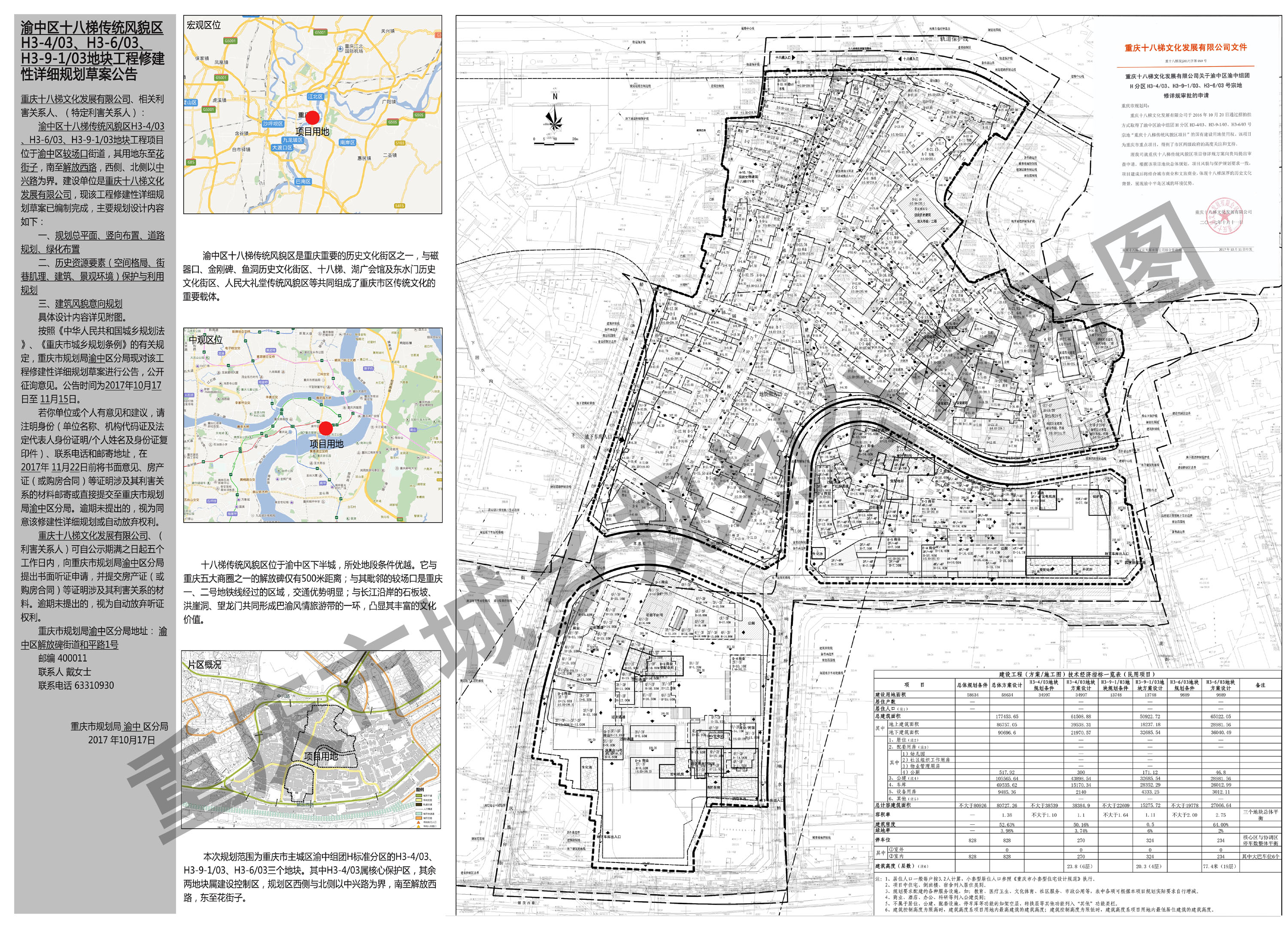 重庆十八梯地块项目修建性详细规划公示(建设中)