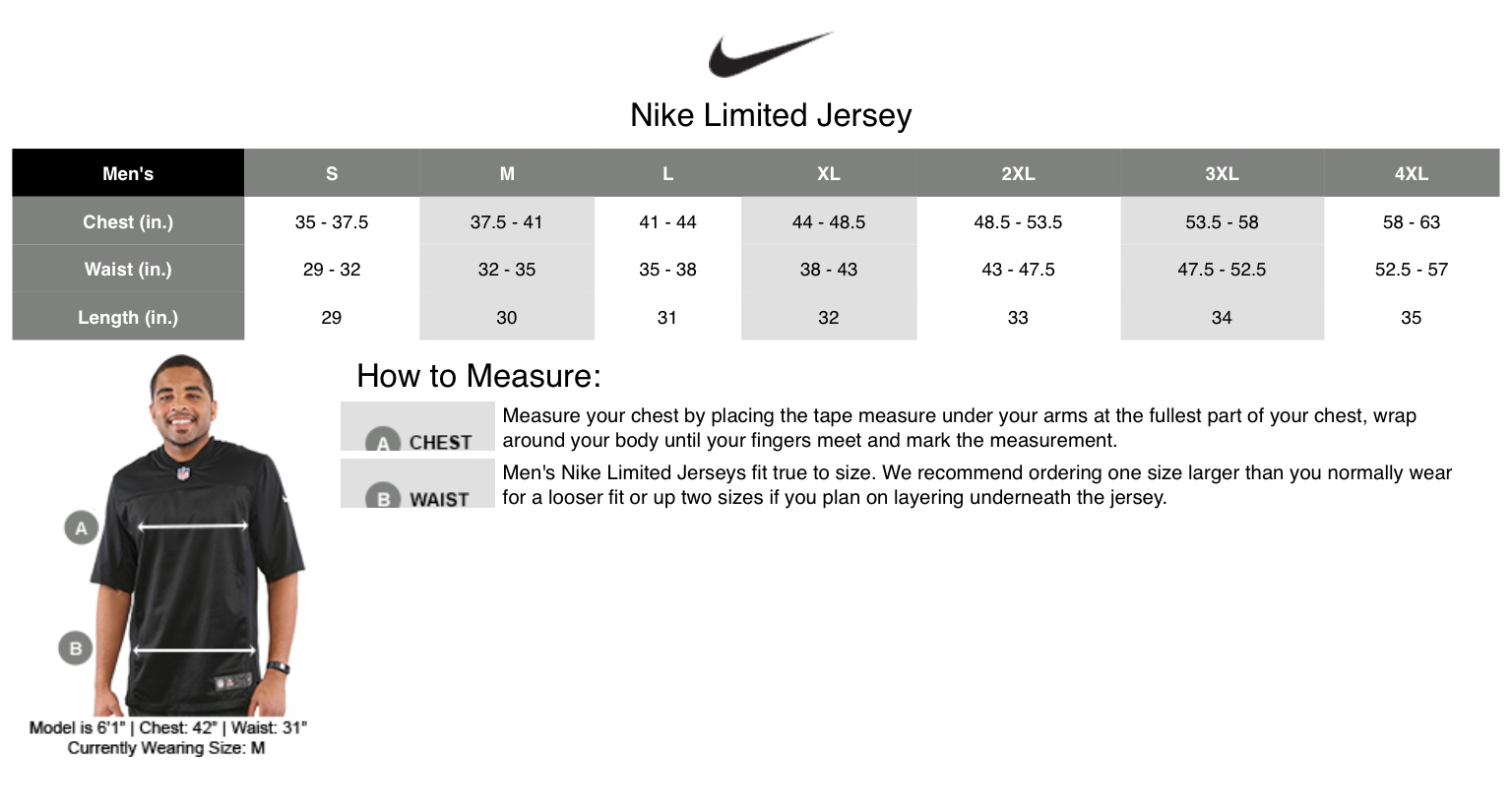 Nike Size chart 5a3bed85e249f
