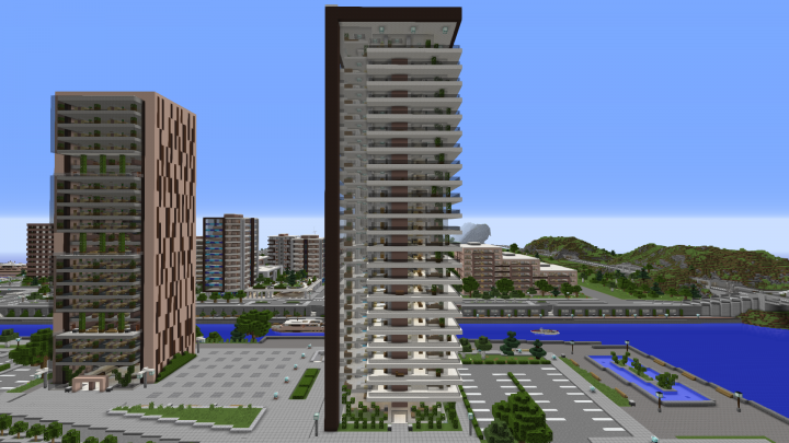 Modern Apartment Building Skyscraper Full Interior 现代公寓楼 摩天楼 全内饰 搬运 鉴赏 Minecraft 我的世界 中文论坛 手机版 Powered By Discuz