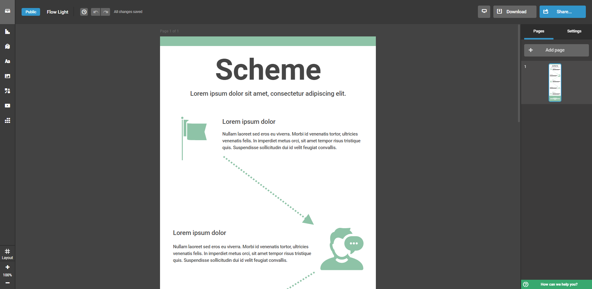 Infogram 的编辑界面