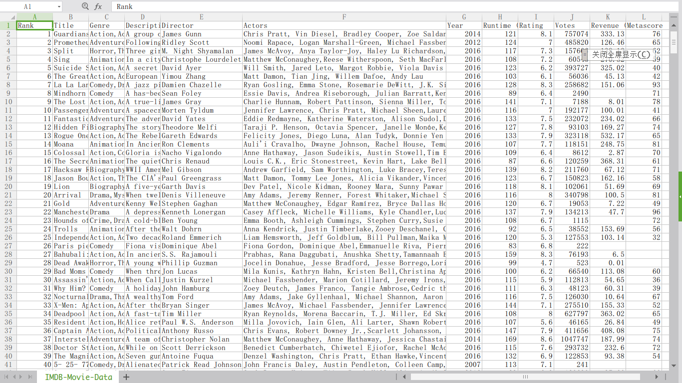 IMDB-Movie-Data