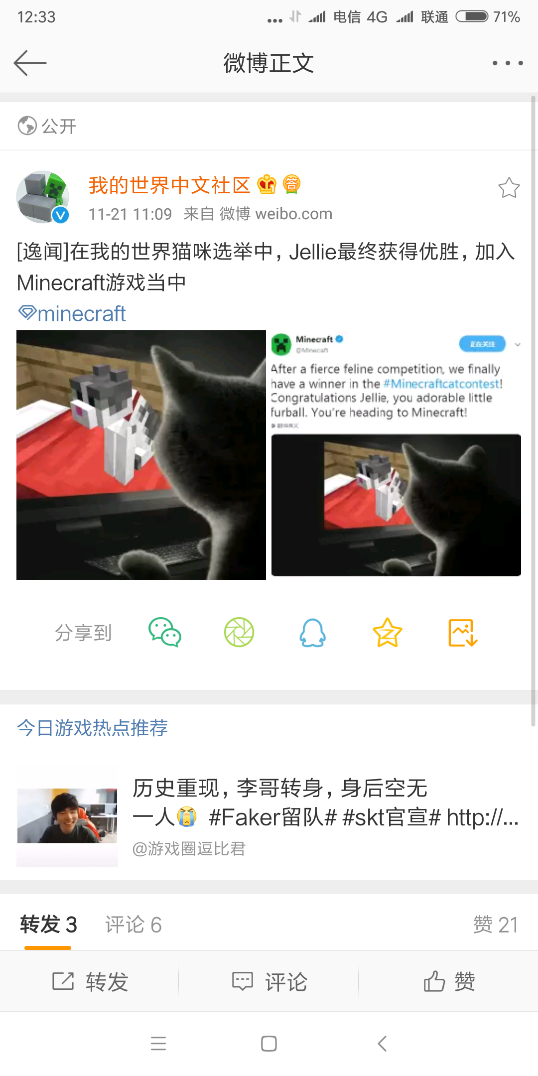 为你喜欢的猫咪投上一票 获胜者将会被添加到minecraft之中 新闻资讯 Minecraft 我的世界 中文论坛 手机版 Powered By Discuz