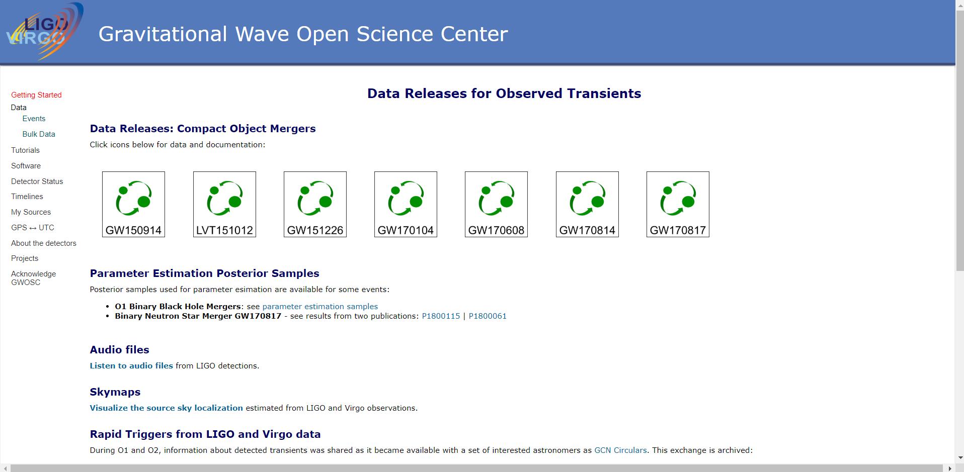 GWOSC DATABASE