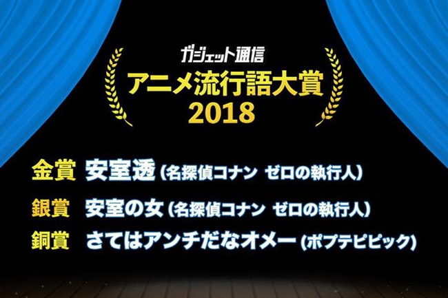 今年是充满安室的一年 动画流行语大赏18 金赏和银赏全由安室包下啦xd 安卓绅士网