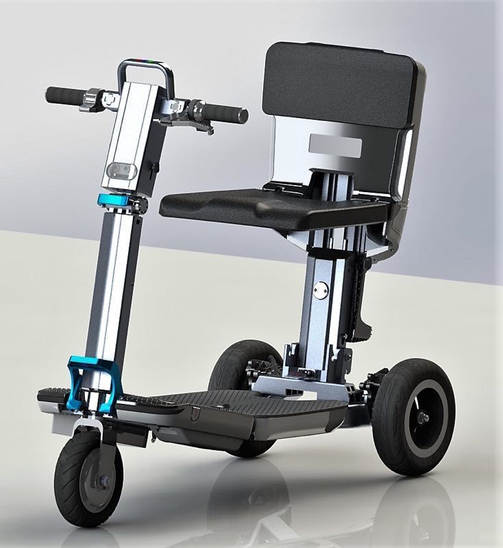 3 Wheel Electric Folding Mobility Scooter Compact Portable 3 Speed Mode