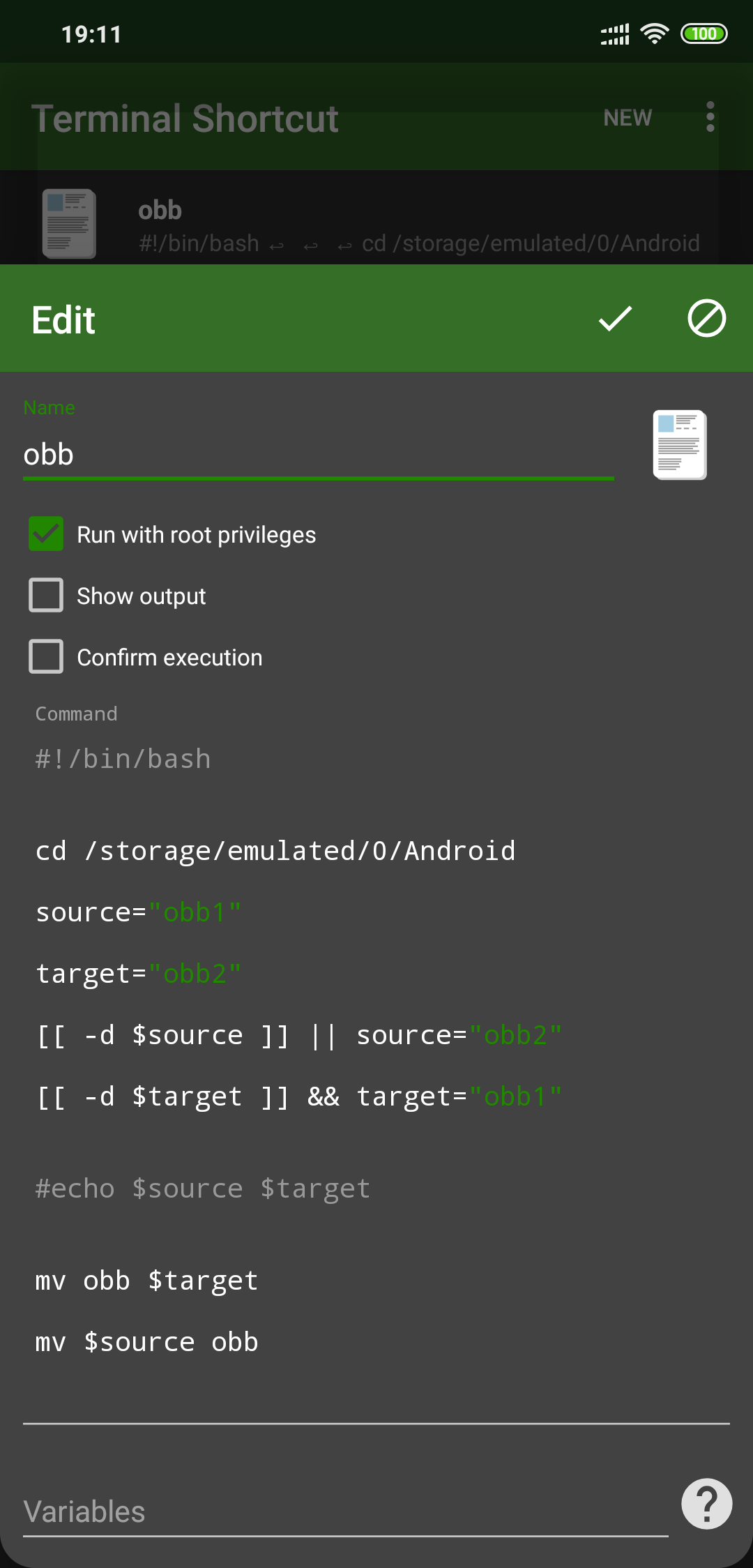 Terminal Shortcut