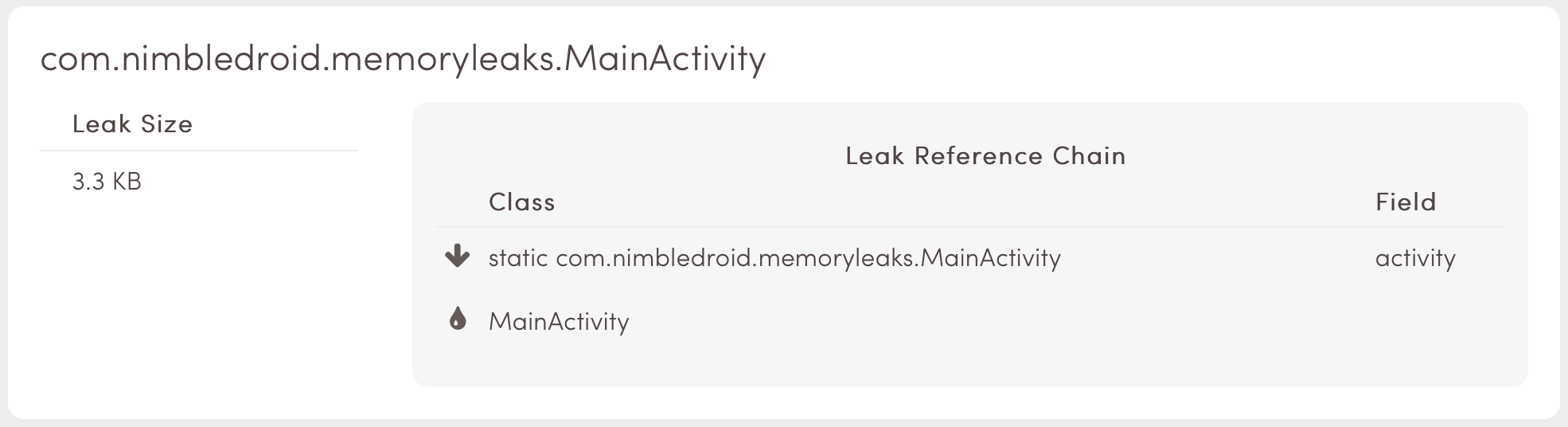 Memory Leak 1 - Static Activity