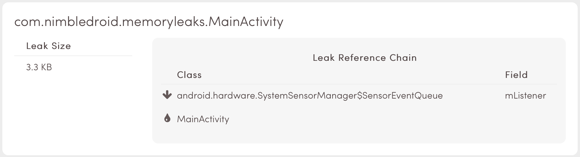 Memory Leak 8 - Sensor Manager