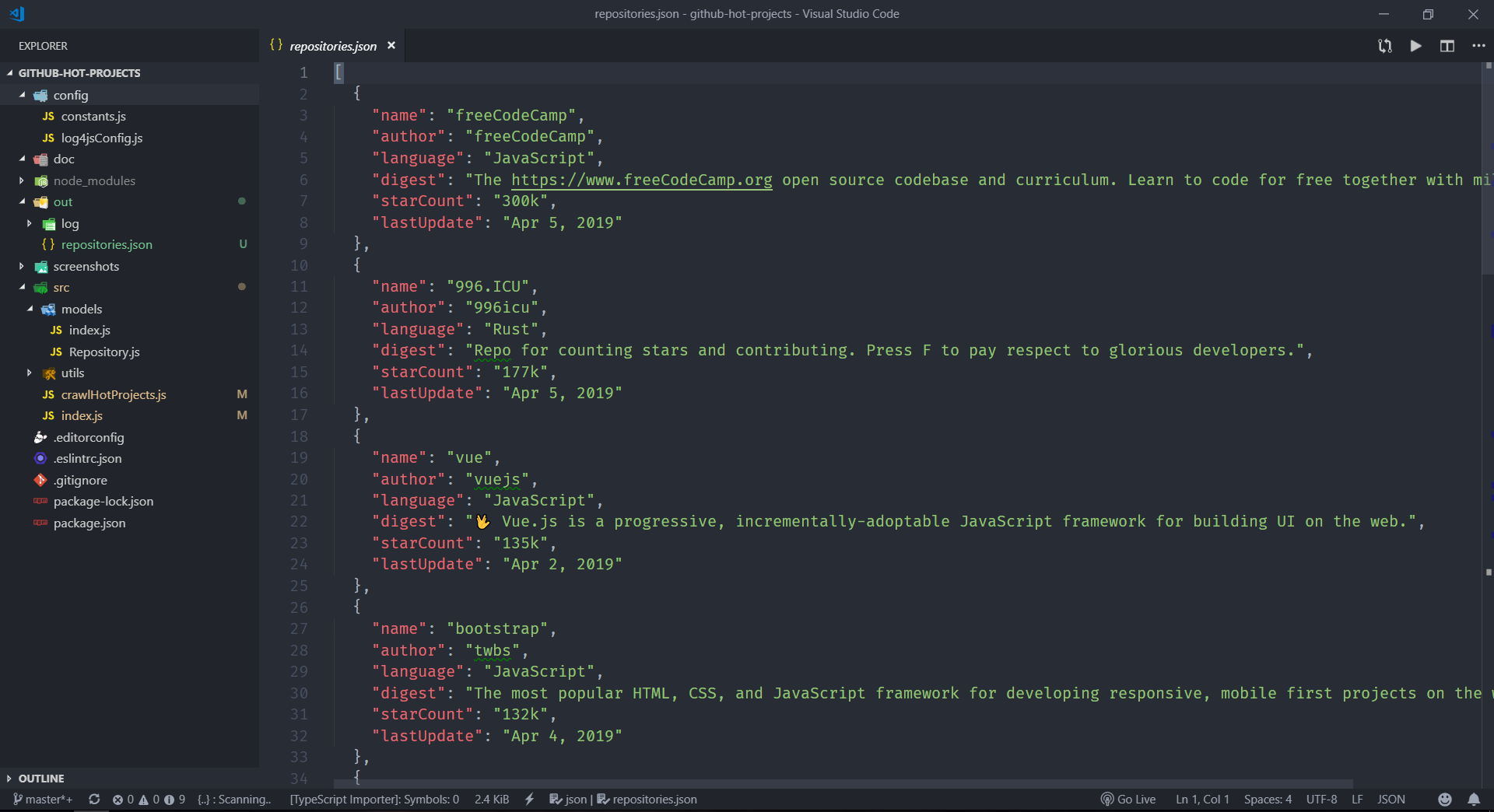 repositories-json