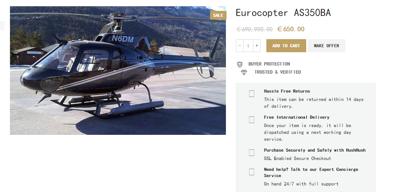 BUY NOW! FRENCH HELICOPTER ONLY €650 !
