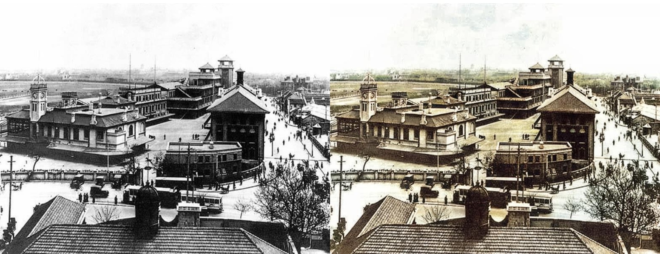 位于黄陂路与南京路交叉口 colorized-image-comparison