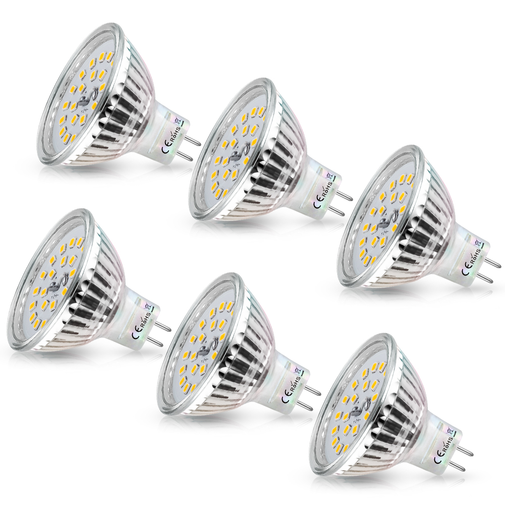 Wowatt 6x Mr16 Spot Led Culot Gu5 3 12v 6w Lumière Led Ampoule Eqv