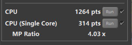 CineBench R20 成绩