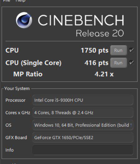 更换硅脂后的 CineBench R20 成绩