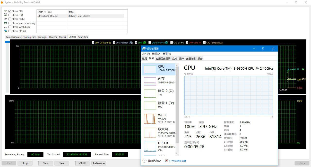 更换硅脂后的 AIDA 64 CPU 单烤成绩
