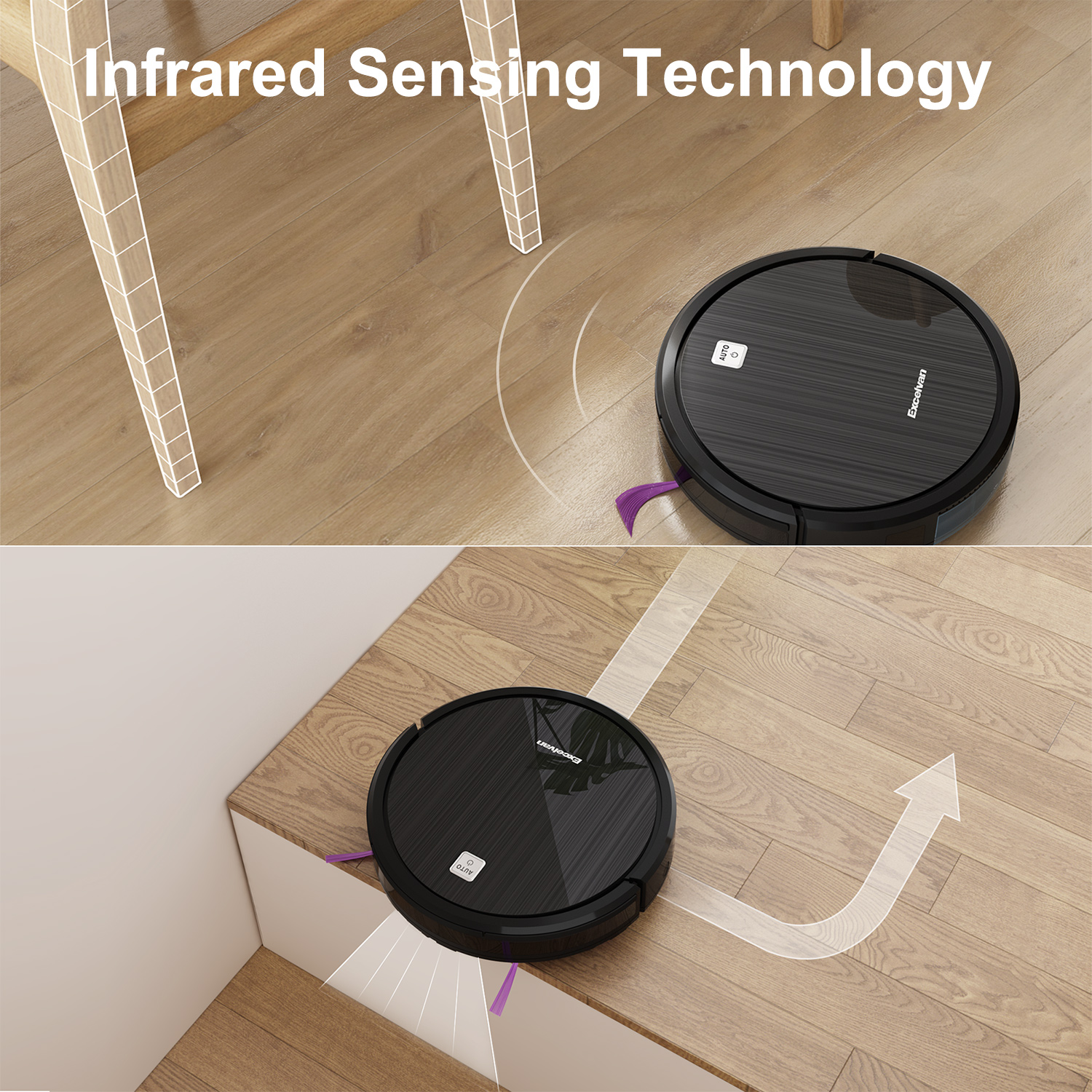 Smart Robot Aspirateur Excelvan D35 1600 Pa Aspirateur