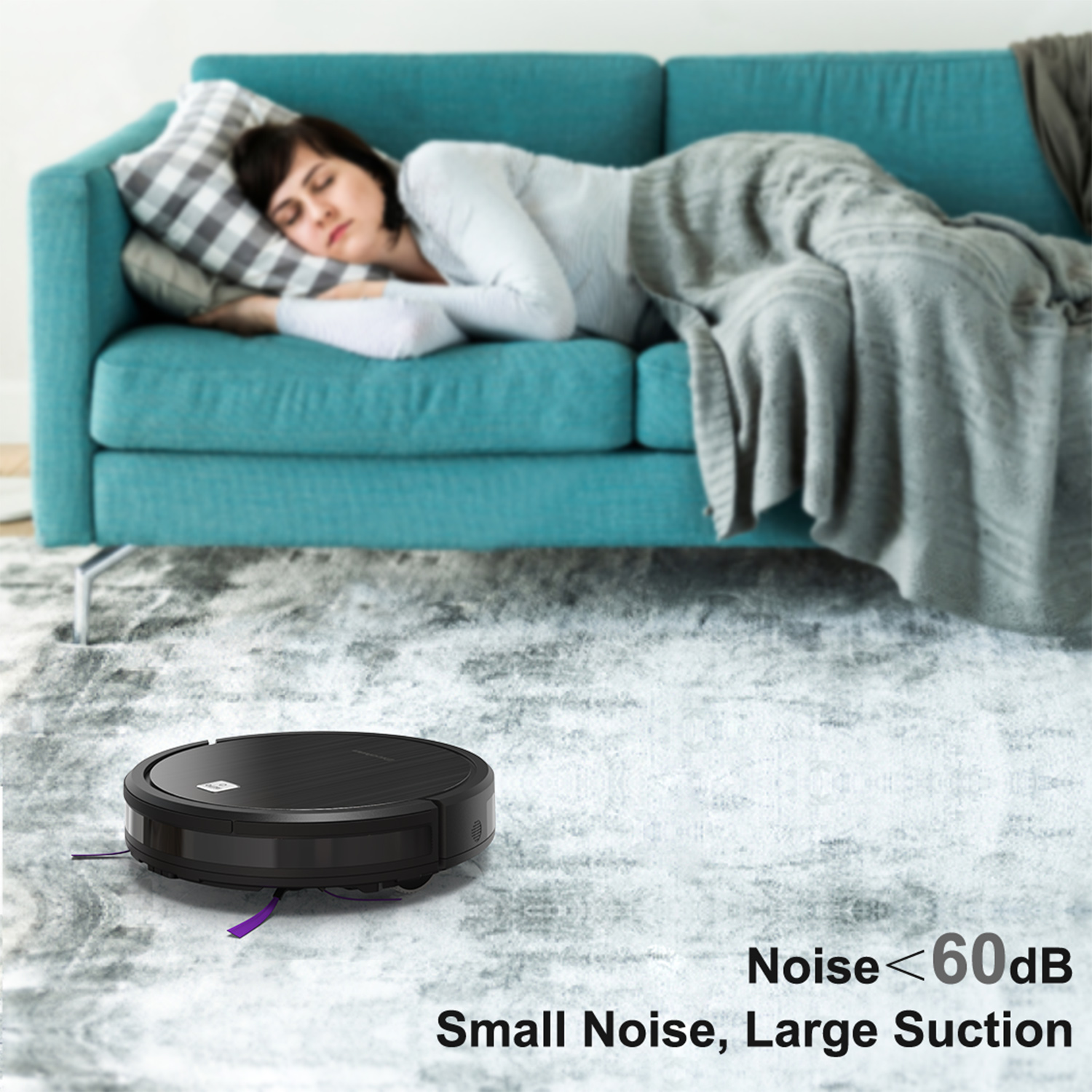 Aspirateur Robot Excelvan D35 1600 Pa 120 minutes Autorecharge