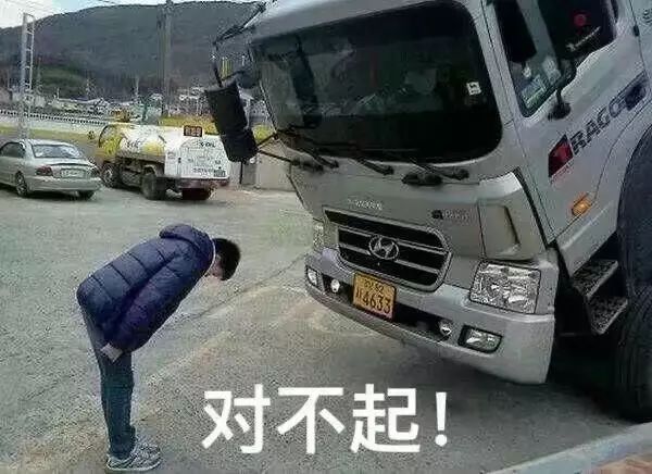 向卡车大佬低头:对不起