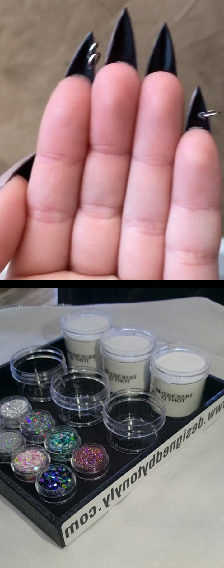 short coffin nails, sns dip powder, pink and white nails, spa nails, royal blue nails Black Bottom, Greige Top Stilettos. Sculpted Nails, using forms DIY Glitter Acrylic Collection . Available today at . . . . . . . . . . , pretty , makeuptutorial , makeup , makeupartist , dallas , dallastx , nails , california , nailsporn , nails4today , nailsofinstagram , texas , tutorial , vegas , florida , floridanails , houston , fashionvideoss , universomakeup , slave2beauty , makeuptutorialsxOx , phantomofbeauty , makegirls , houstonnailsalon , universomakeup_oficial