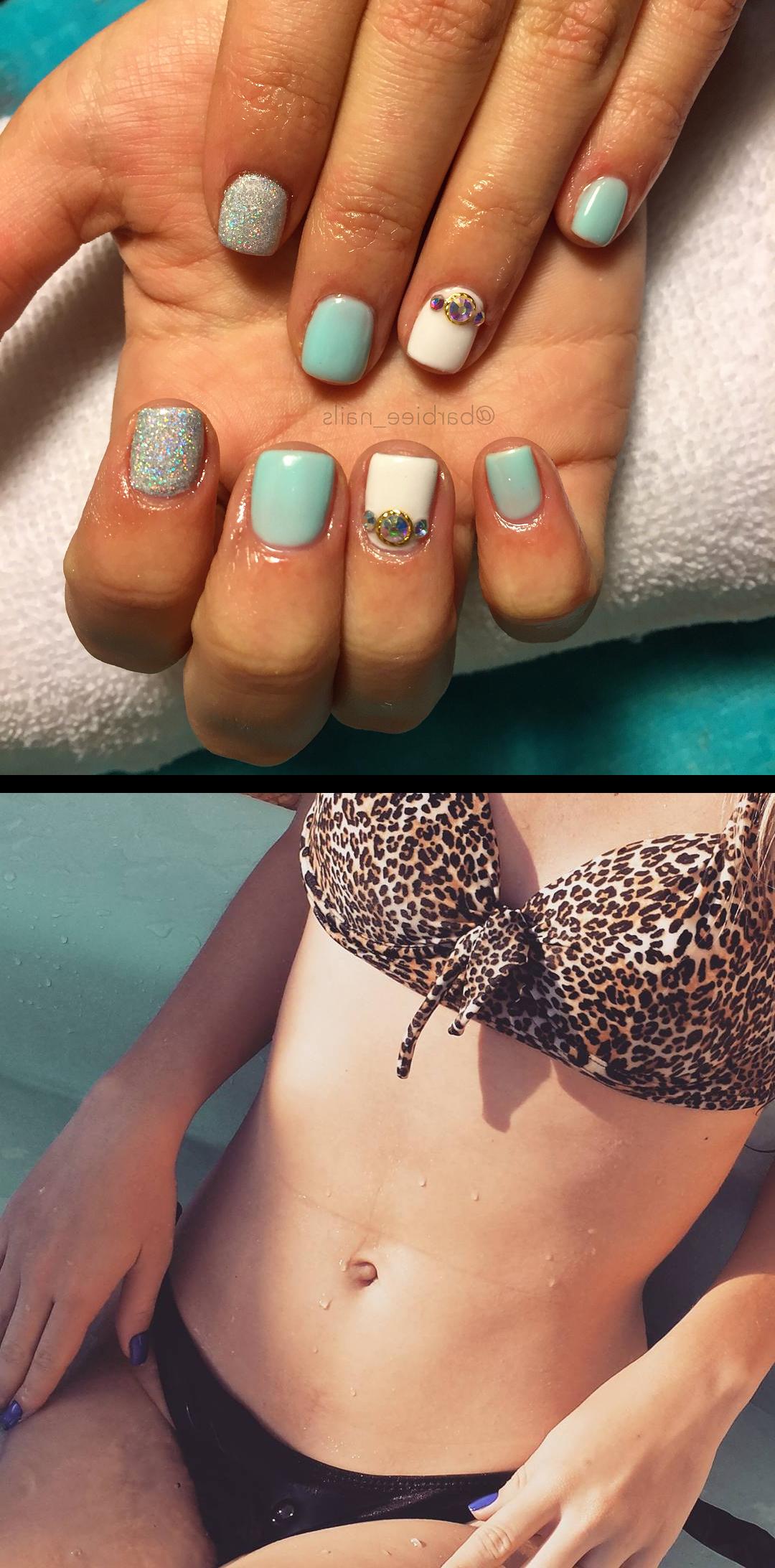 golden nails, tj nails, perfect nails, nail glue, glitter ombre nails Esmaltado permanente + efecto espejo + cristales Swarovski Para __shaaavi \