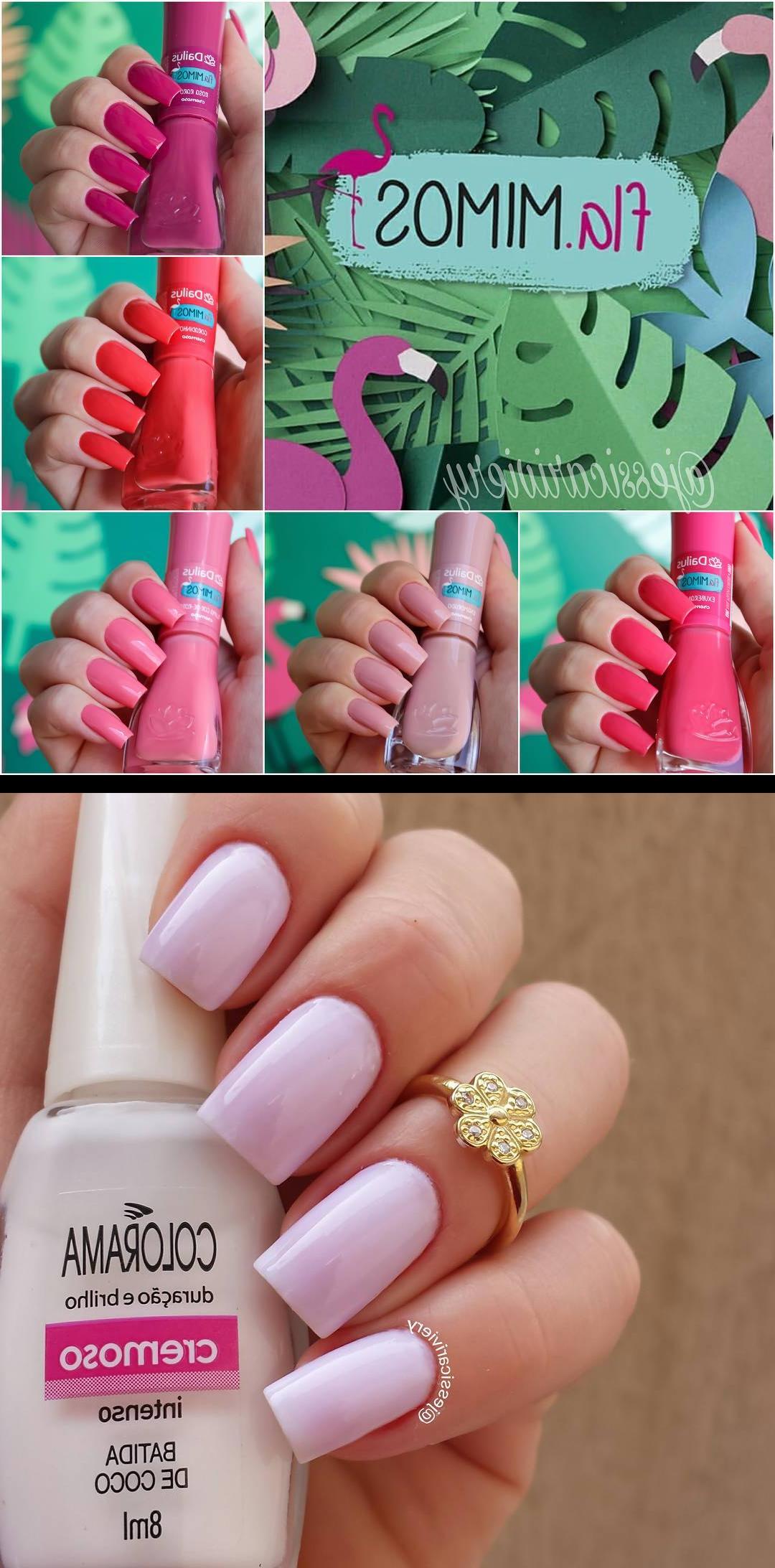 matte nails, hot nails, onycholysis, love nails, pointy nails Trazendo em primeira mpra vcs todas as cores da colefofa da dailuscolor Fla.Mimos foi inspirada na tendque virou moda no mundo inteiro: Os Flamingos! As cores estlindas e super delicadas Ainda nchegaram nas lojas fmas jestdisponpara venda no site da dailuscolor: www.bonitaclub.com.br Faltou postar essa do branquinho! Chega nJpostei demais rsrs 