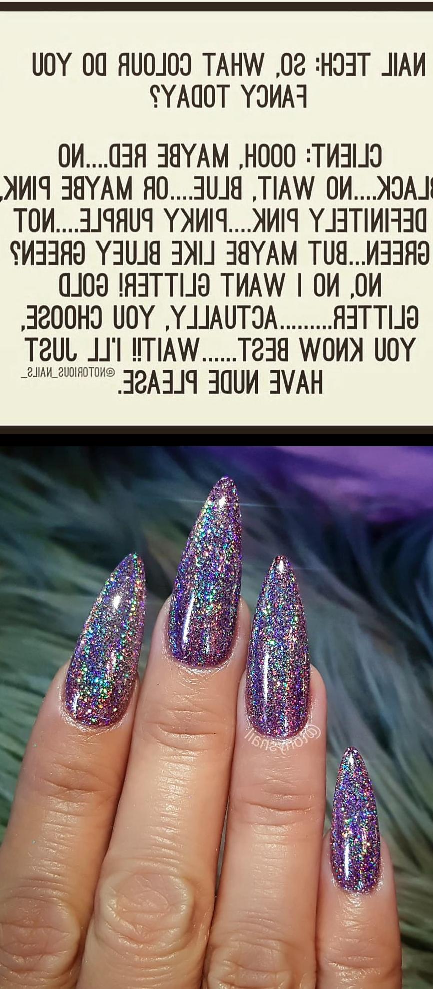 fake nails, nail file, lovely nails, valentines day nails, silver nails Fun for Monday Love holo look (Acrylic color Number , 6) Galaxy Chrome   