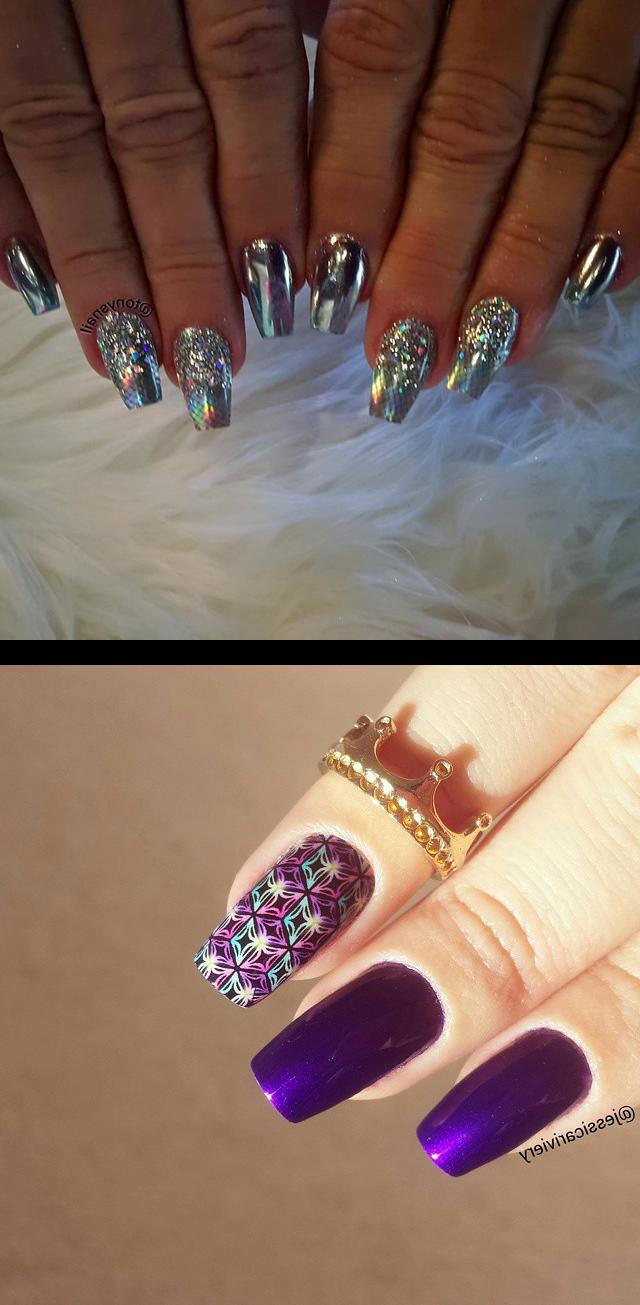 glitter nails, beauty nails, glitter nails, ivy nails, clear acrylic nails Chrome nails design , Inlove Pelestilorosa! Falange rj_semijoias 