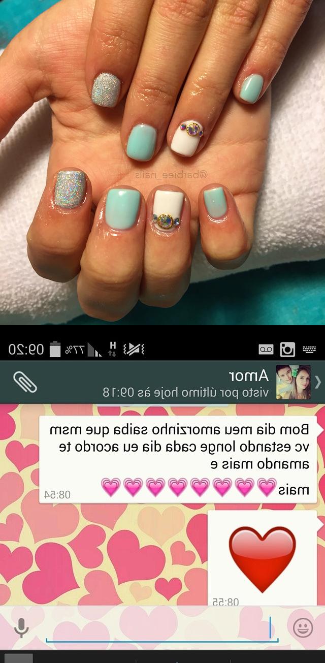 clear pink nails,allure nails,Ai vc acorda com essa mensagem no whatsapp , teamo Esmaltado permanente + efecto espejo + cristales Swarovski Para __shaaavi 