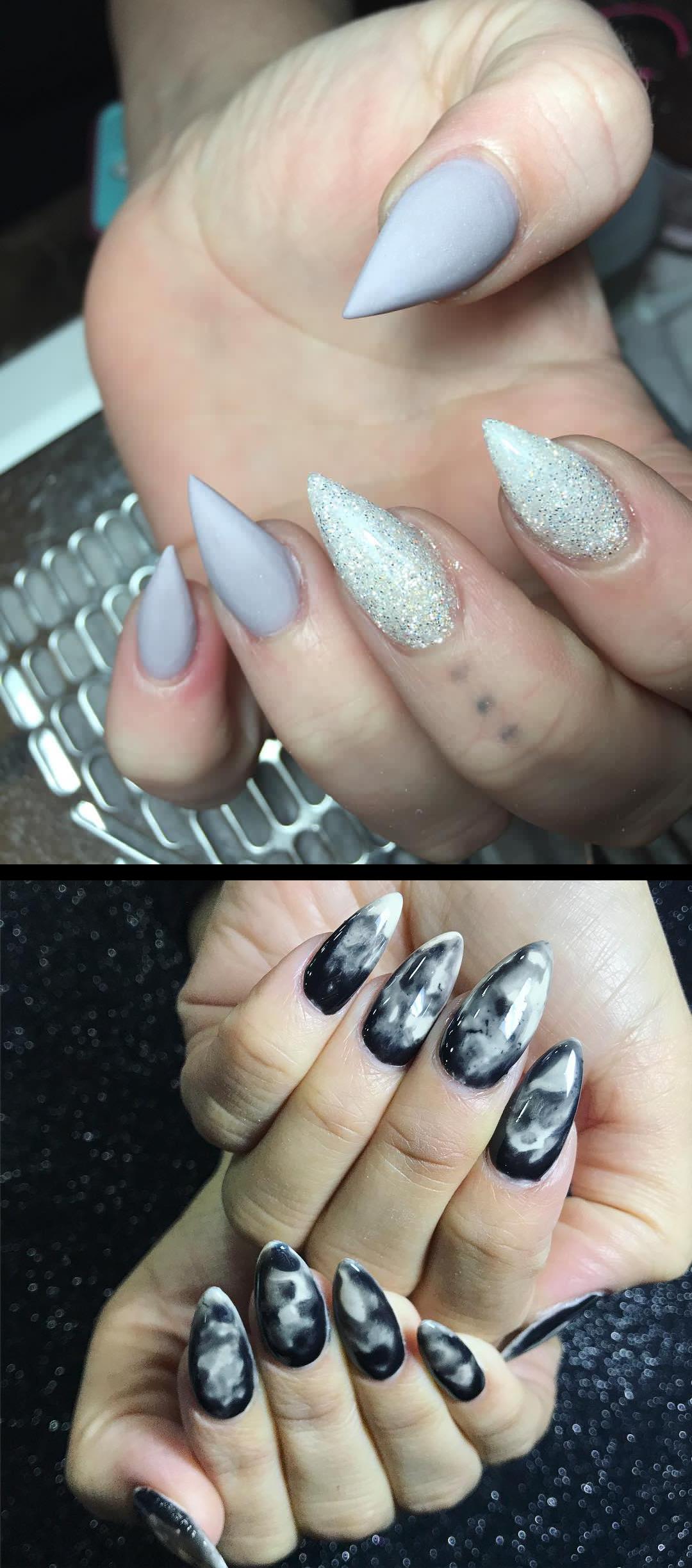 square nails,new years nails,New acrylic alert , kreationsbykiki , ncnails , ncnails , notpolish , acrylic Smoke nails Halloween nails today  