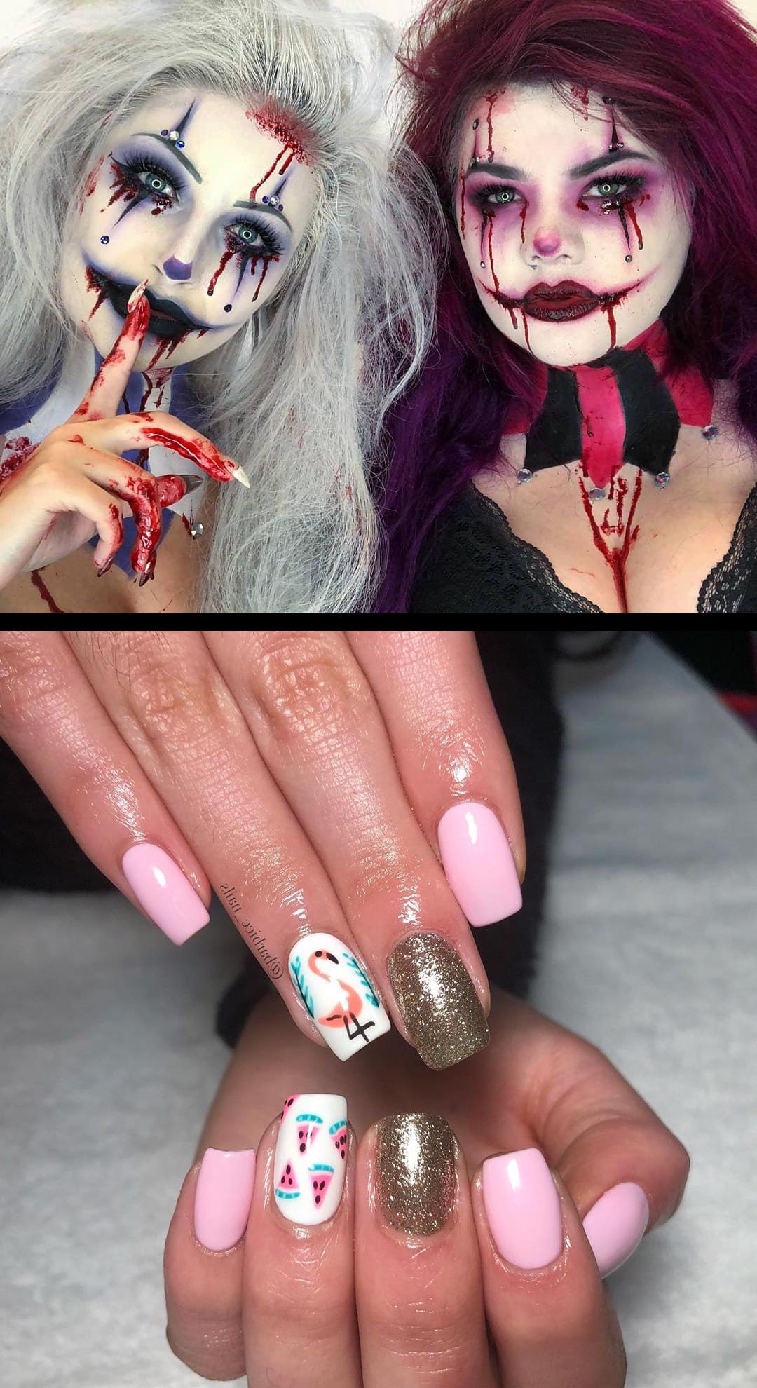 cute acrylic nails,white toenails,Ghouls Just Want to Have Fun 1/3 amylee_artistry , clownmakeup , halloweencostume , halloween , halloween2018 , halloweenmakeup , winnipeg , winnipegtalent , winnipeghalloween , bennyecosmetics bennyemakeup , makeup , mua , scary , scarymakeup , sfxmakeup , sfx , sfxgore , clown , clowningaround Extrahacer flamencos y hojitasDisponibilidad para maRecuerden que todas las que agenden tendr2 disede regalo(SPOR MAgenda tu hora o cotiza al  