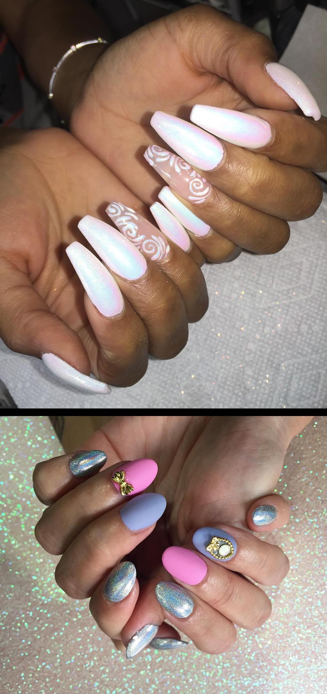 shellac manicure,fantastic nails,Holo White , kreationsbykiki , ncnails , nails Today skawaii nails citas disponibles FB/dm/whatsapp info in the bio , latinwitch 