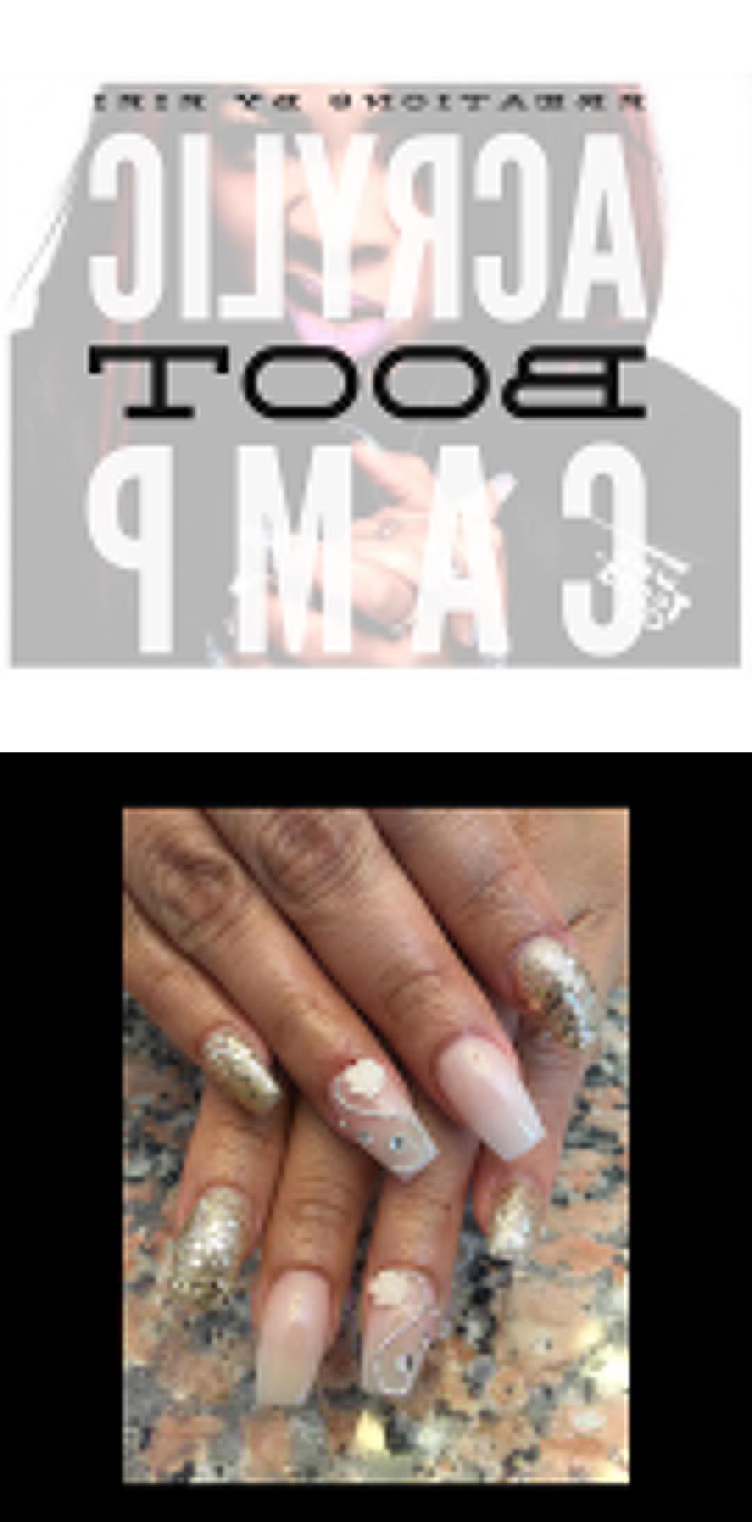 beach nails,led nail lamp,Acrylic Boot Camp is coming to your city! Register today! Nude Colored Acrylic w Rose, Rhinestone, and Caviar Accent Nail Coffin Nails  