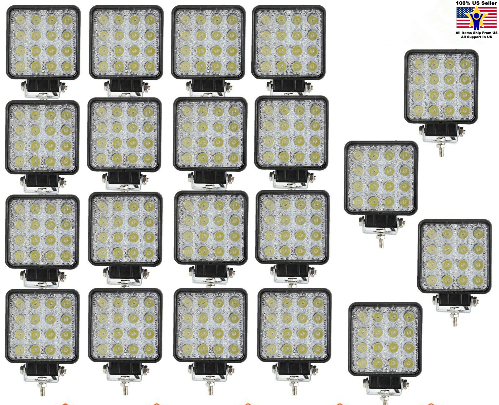 20x 48W Flood LED Off road Work Light Lamp Boat Truck Driving Lamp UTE Jeep