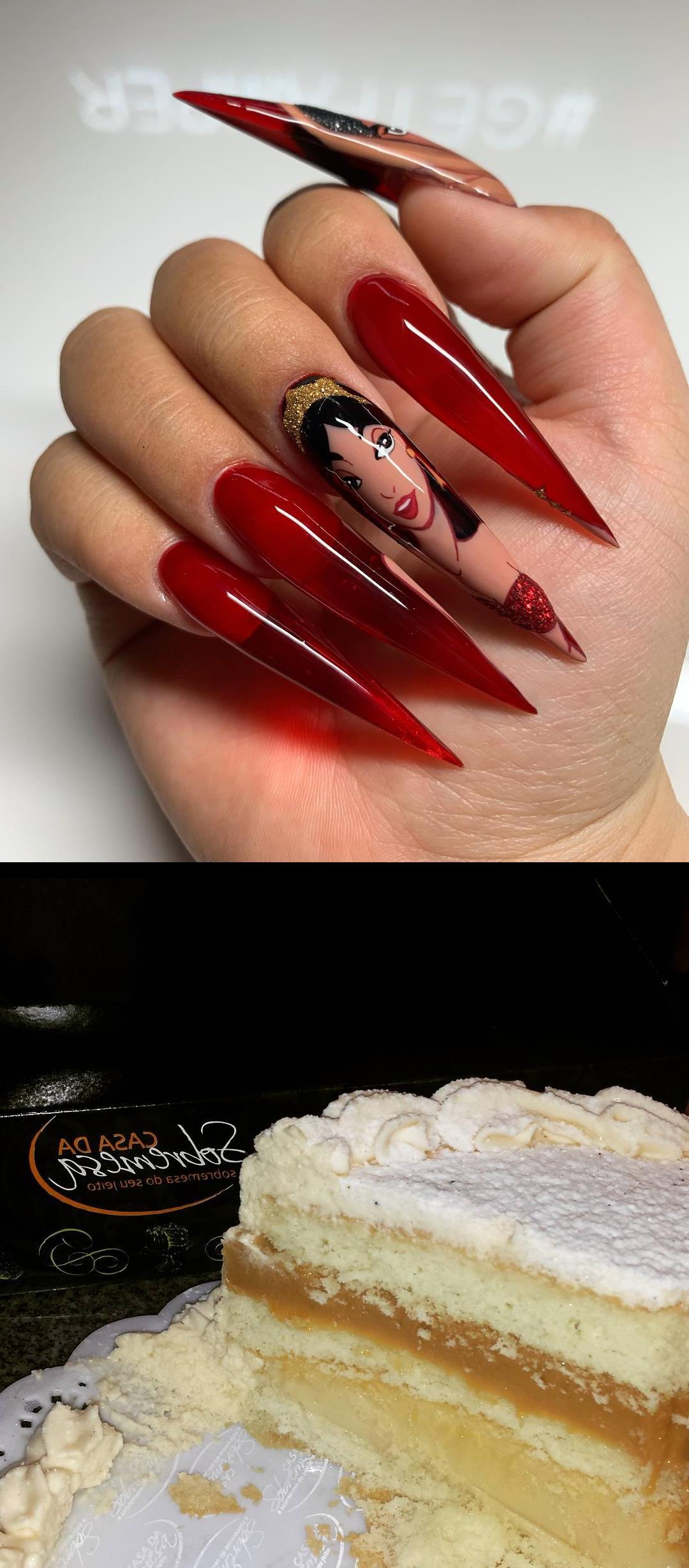 red and gold nails,glow in the dark nails,your next nail service pampernailgallery- - JafarSession Art by Vivian (vivxue) - your next Full Set, Fill, or Pedi service at pampernailgallery.com Now open in Fremont, California!- , getpamper , pampernailgallery , nails , oaklandnails , sanjosenails , bayareanails , vegasnails , sfnails , livermorenails , milpitasnails , 510nails , bayareanailtech , cutenails , fancynails , disneynails , characternails , jasminenails , princessjasmine , disney valentinobeautypure nailsmagazine thisisinsiderstyle buzzfeed Porque hoje poooode! Hahaha , FurandoaDieta