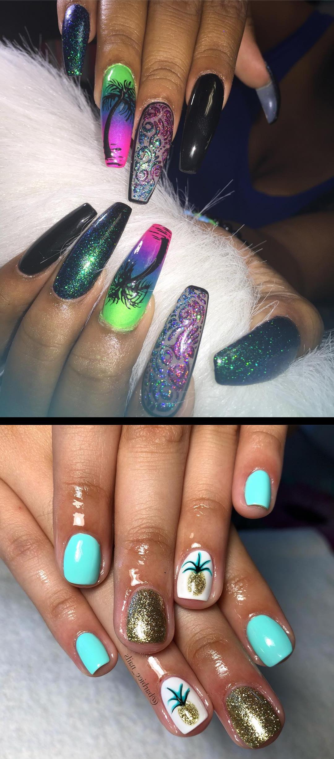 short stiletto nails,jelly nails,The finished product , kreationsbykiki , ncnails , blackgirlsdonails , bgdn Verde mentaAgenda tu hora al  