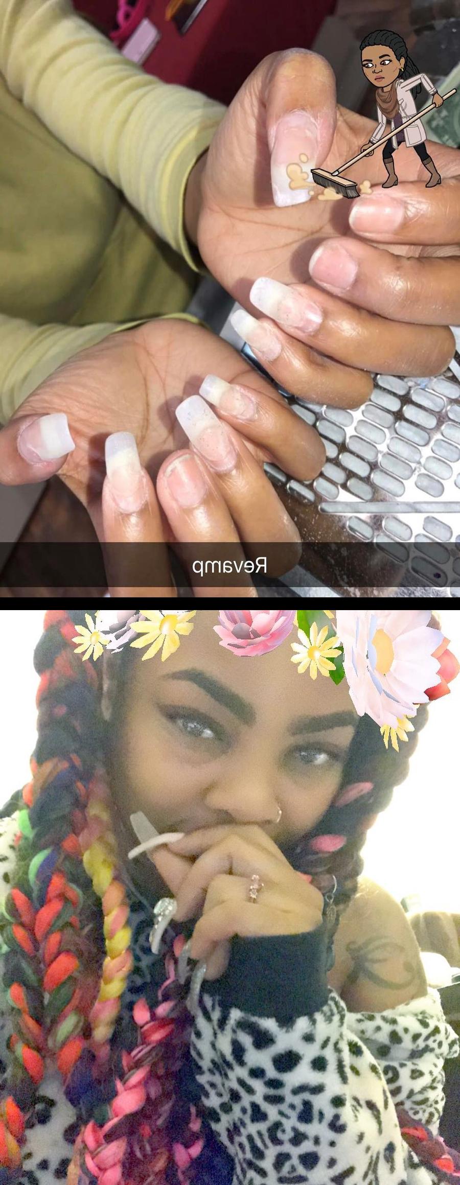 light blue nails,cuticle cutter,Ready to have her back Before shesshyyyy 