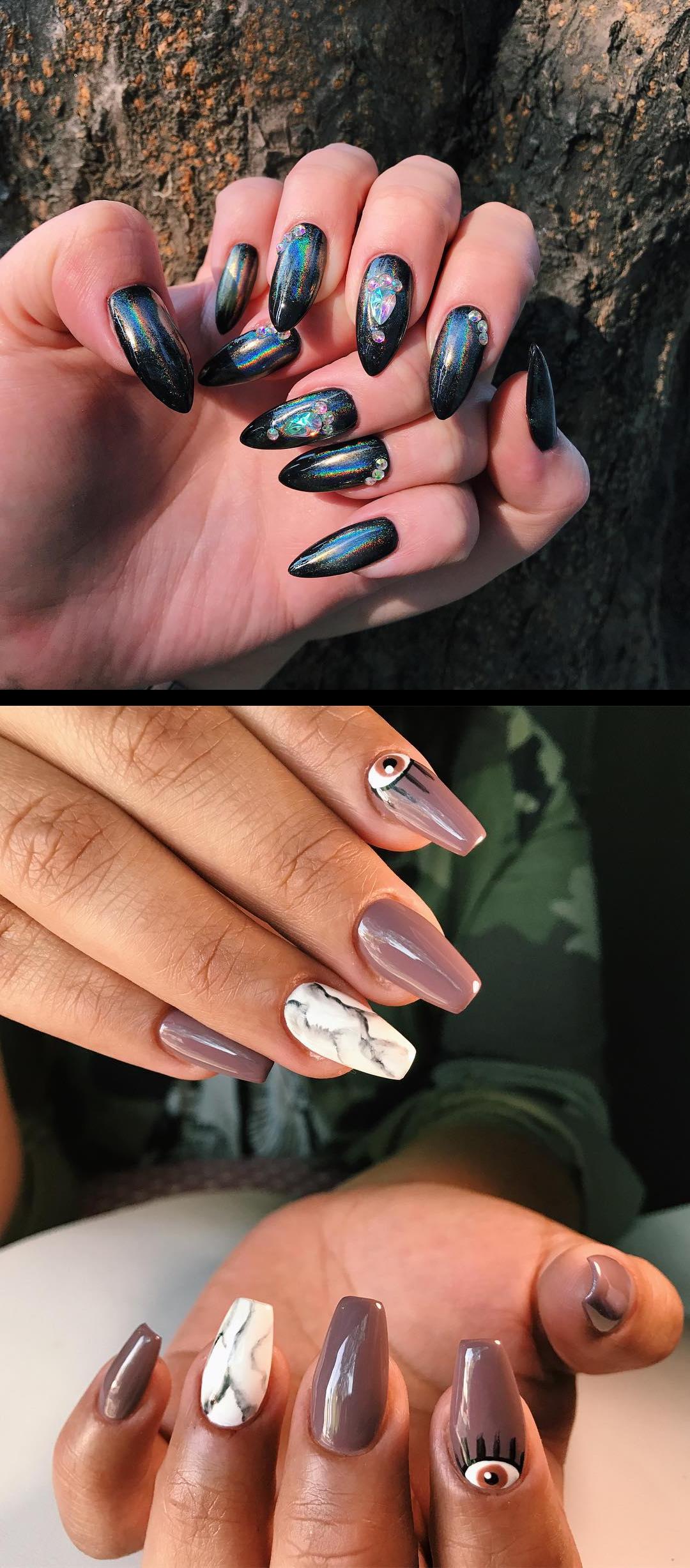 nail tek,black toenail,Estas de hoy qutal gracias por dejarme disesus ucon su primer retoque y como nuevas ;3  Y estas de hoy qutal? Con ojitos caf 