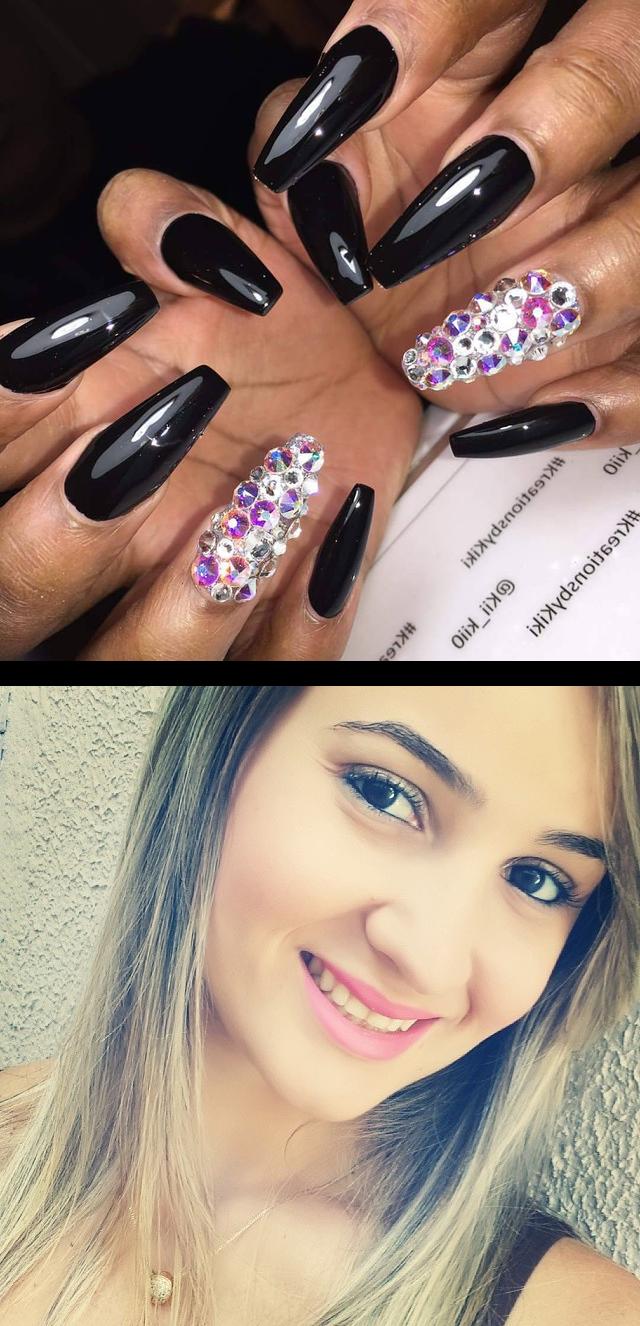 rhinestone nails,bliss nail salon,Sempre um bom dia para ser feliz! , bomdia , goodmorning , boratrabalhar , happy , feliz , instalike , cute , me , beautifulgirl , beautiful , pretty , woman , girl , smile , queassimseja  