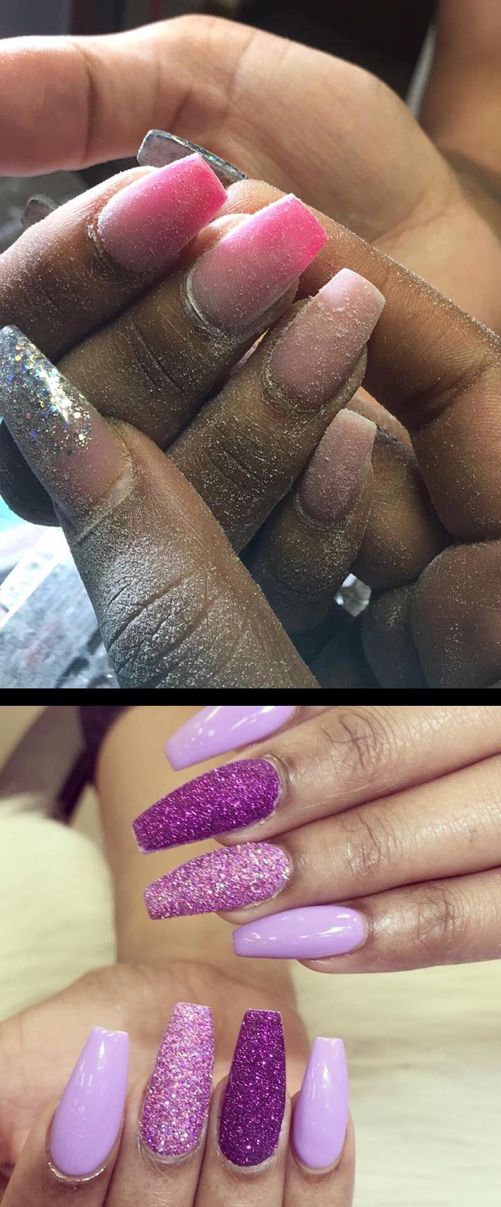 signature nails,pink ombre nails,Changed her ombrcolor to pink , kreationsbykiki , ombr, acrylic , nopolish , ncnails 