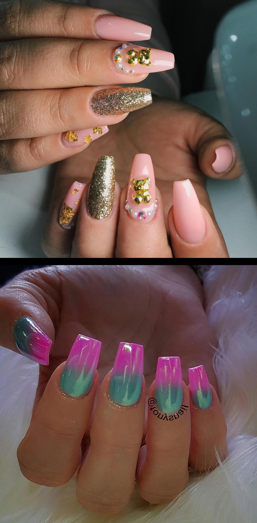 dip powder nails,round nails,Unicorn nails design ( Pearl dust ) products  missuamerica.com  Esttan cute de hoy  