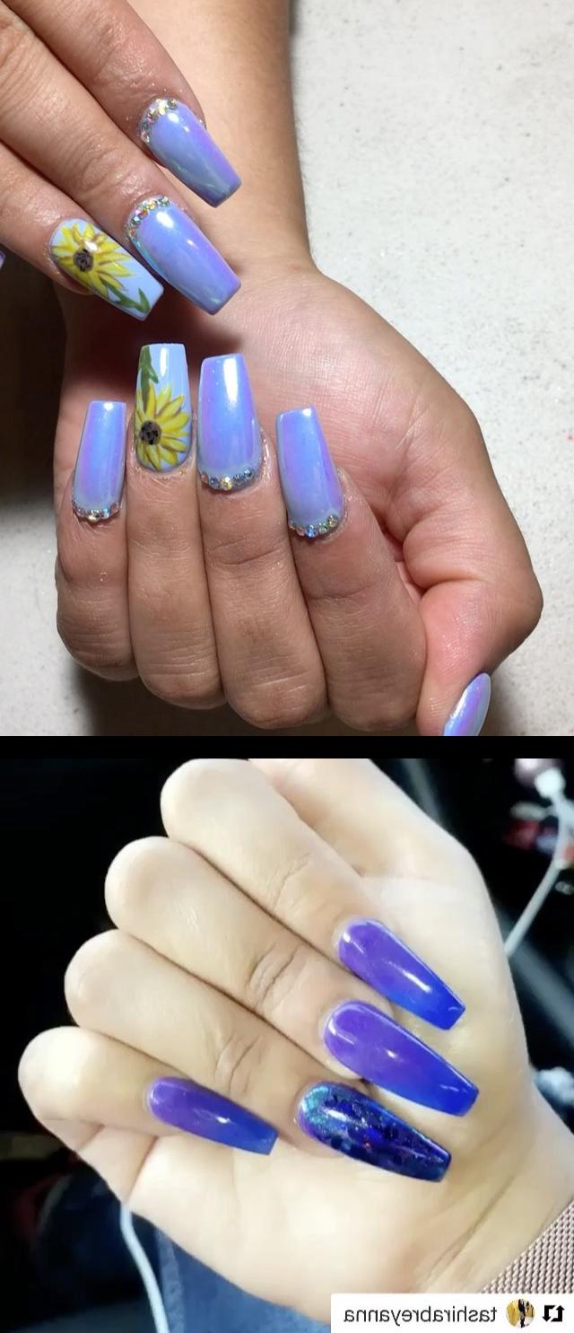 nails 2018,anna nails,Repost , bluenails , auroranails , oceannailsupply , sunflowers , nailart , naildesigns , glitternails , coffinnails , squigglybrows , fancynails , longnails , acrylicnails , shortnaildesigns  