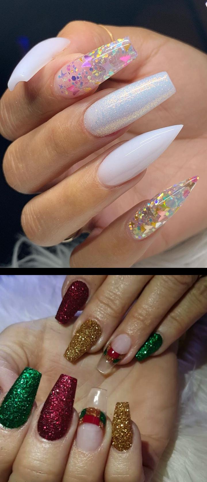 lynn nails,black and white nails,Christmas nails design , allpowder , realgold , 24kgold  Using clear from youngnailsinc soft touch from valentinobeautypure and assorted sprinkles from dulcenailsprinkles , nopolish , allacrylic , kreationsbykiki , nails , ncnails , raleighnails , durhamnails , glitter , glitternails , tumblr , nailsofinstagram , nailsoftheday , nailpro , fashion , nailart , nailtutorial , bgdn , blackgirlsdonails , blacknailtechs , naillife , nailsmagazine , tumblrfeature , dulcenailsprinkles 