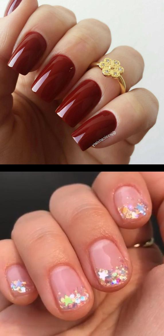 nail time,brittle nails,Vermelho lindo! Cor , CerejaFlor da vult_cosmetica  Shellak con glitter 