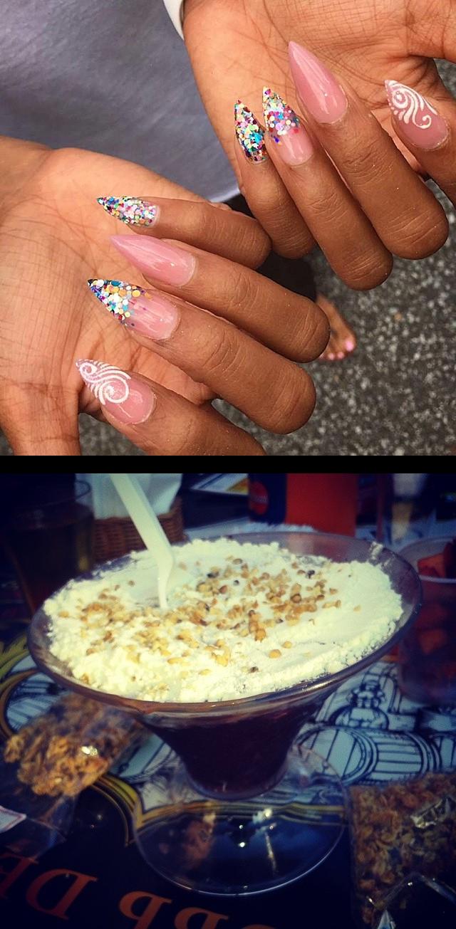 blue acrylic nails,gelish nail polish,glitter and my custom pink acrylic nopolish , allacrylic , kreationsbykiki , nails , ncnails , raleighnails , durhamnails , glitter , glitternails , tumblr , nailsofinstagram , nailsoftheday , nailpro , fashion Esse calor pede um delicioso a:) , a, calor  