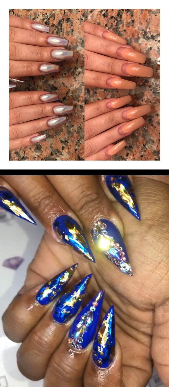 short square nails,model nails,your next nail service pampernailgallery- - Bluesby Pamper Artist Maja (majadoesnails) - your next Full Set, Fill, or Pedi service at pampernailgallery.com Now open in Fremont, California!- , getpamper , pampernailgallery , nails , oaklandnails , sanjosenails , bayareanails , vegasnails , cutenails , glitternails , foilnails , bluenails , swarovskinails , blingnails , nailfashion valentinobeautypure  nailsmagazine thisisinsiderstyle buzzfeed intheknowbyaol Left: 1 month and 3 days growth. Right: shortened, reshaped, filled.  