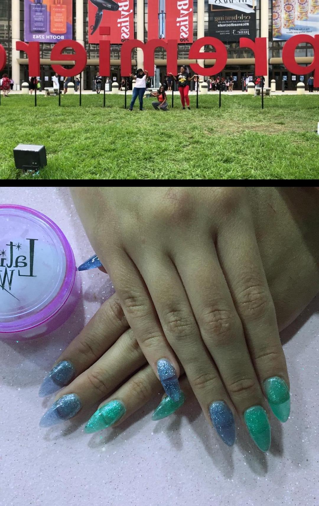nt nails,square acrylic nails,Lettalk about my ladies bee.nails_ dicebombed I was able to bring them from NC to FL for their first premiere_orlando and they fell in love! Today nails. Transparencia en color , latinwitch 