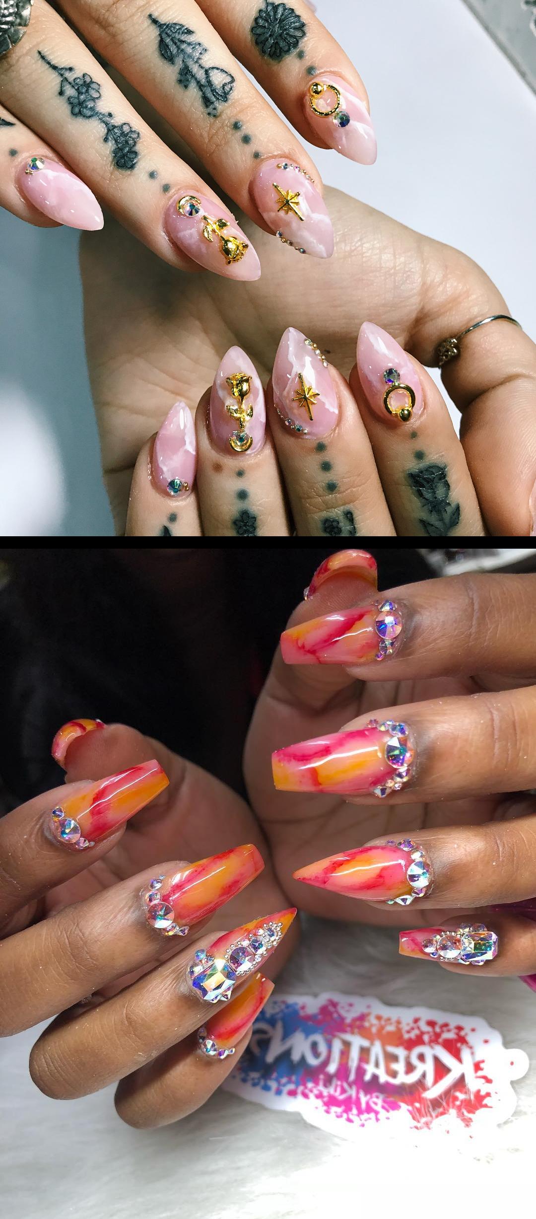 jasmine nails,posh nails,Hoy esthermosas en rose quartz pintado a mano! Amo tanto diseucon joyas!!! Y miles de gracias a las personas que se toman el tiempo de agendar su cita el momento que se abre la agenda y que vienen de otros paotros estados y ciudades!! Miles de gracias por tanta confianza y amor!! YLU!!one more witch with beautiful nails!!.  Something fun using apresnailofficial dreamtimecreations on accessgranted_ , nopolish , allacrylic , kreationsbykiki , nails , ncnails , raleighnails , durhamnails , glitter , glitternails , tumblr , nailsofinstagram , nailsoftheday , nailpro , fashion , nailart , nailtutorial , bgdn , blackgirlsdonails , blacknailtechs , naillife , nailsmagazine , tumblrfeature 