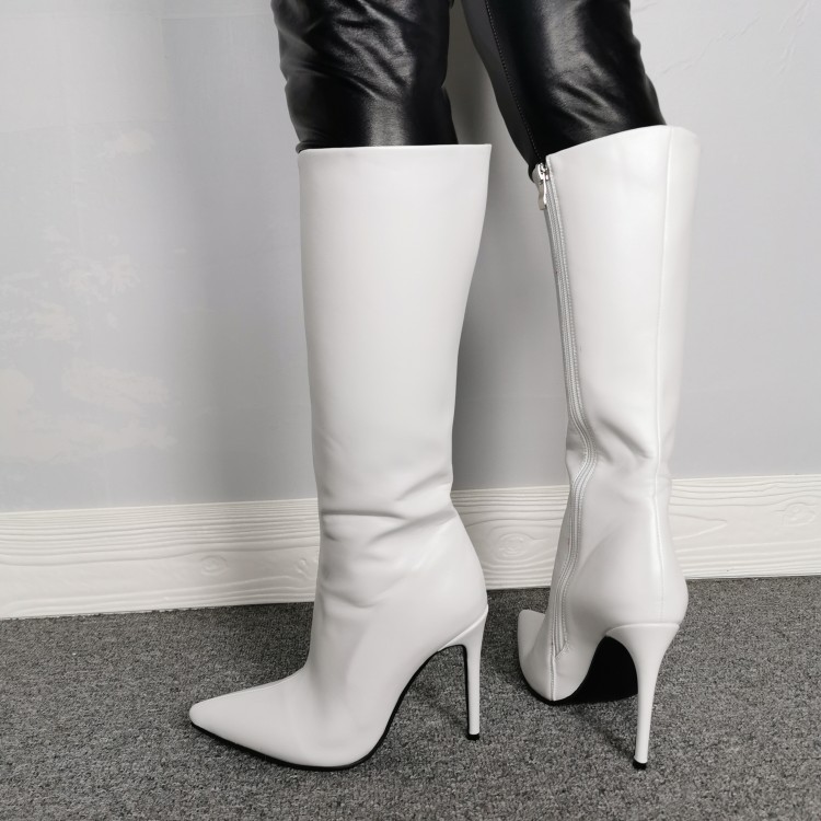 Original Intention Women Knee-high Boots Sexy Pointed Toe High Heels ...